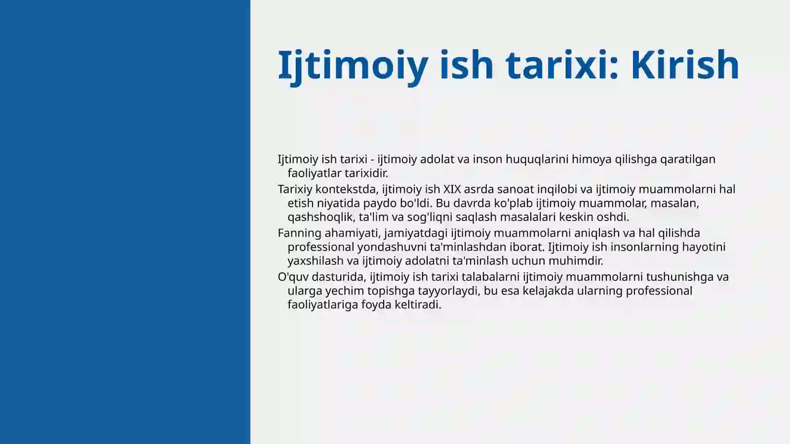 Ijtimoiy ish tarixi va xorijiy tajriba o‘quv fani sifatida 3
