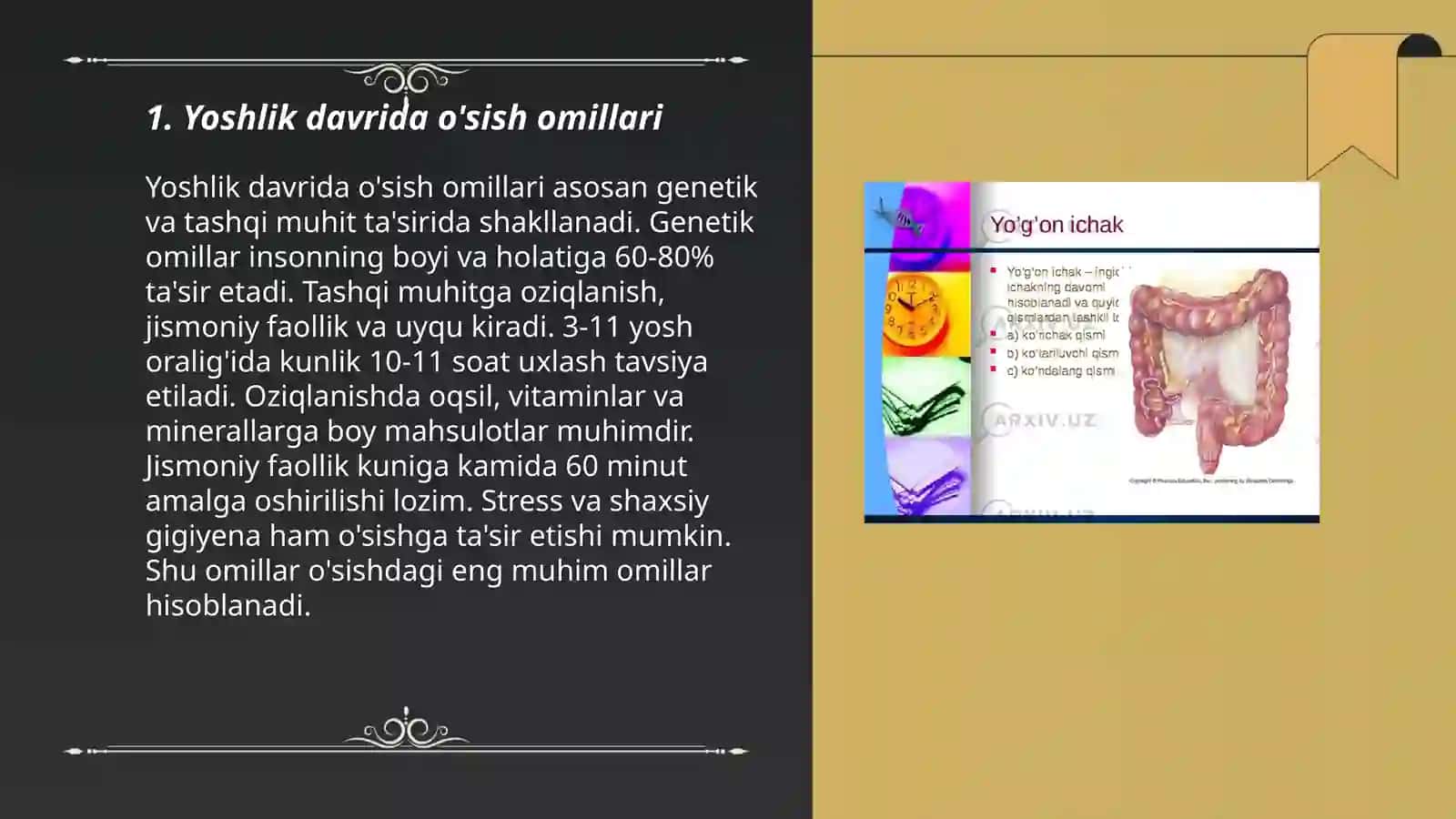 Yoshlik davrida o'sish omillari 3