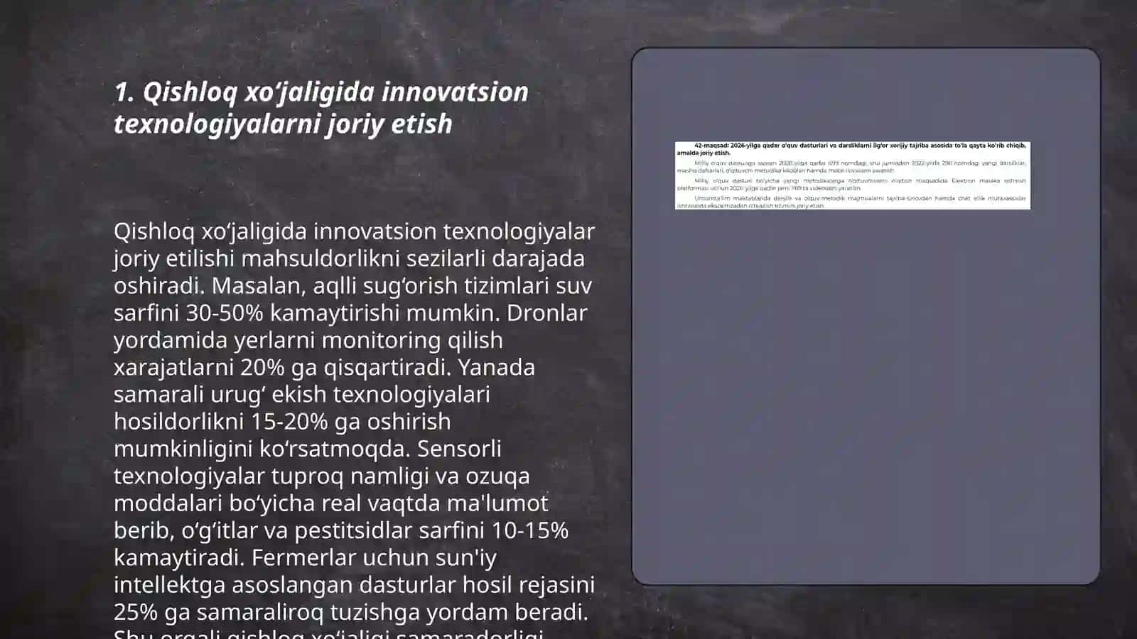 O‘zbekiston Respublikasi qishloq xo‘jaligini rivojlantirishning 2020-2030 yillarga mo‘ljallangan strategiyasi 3