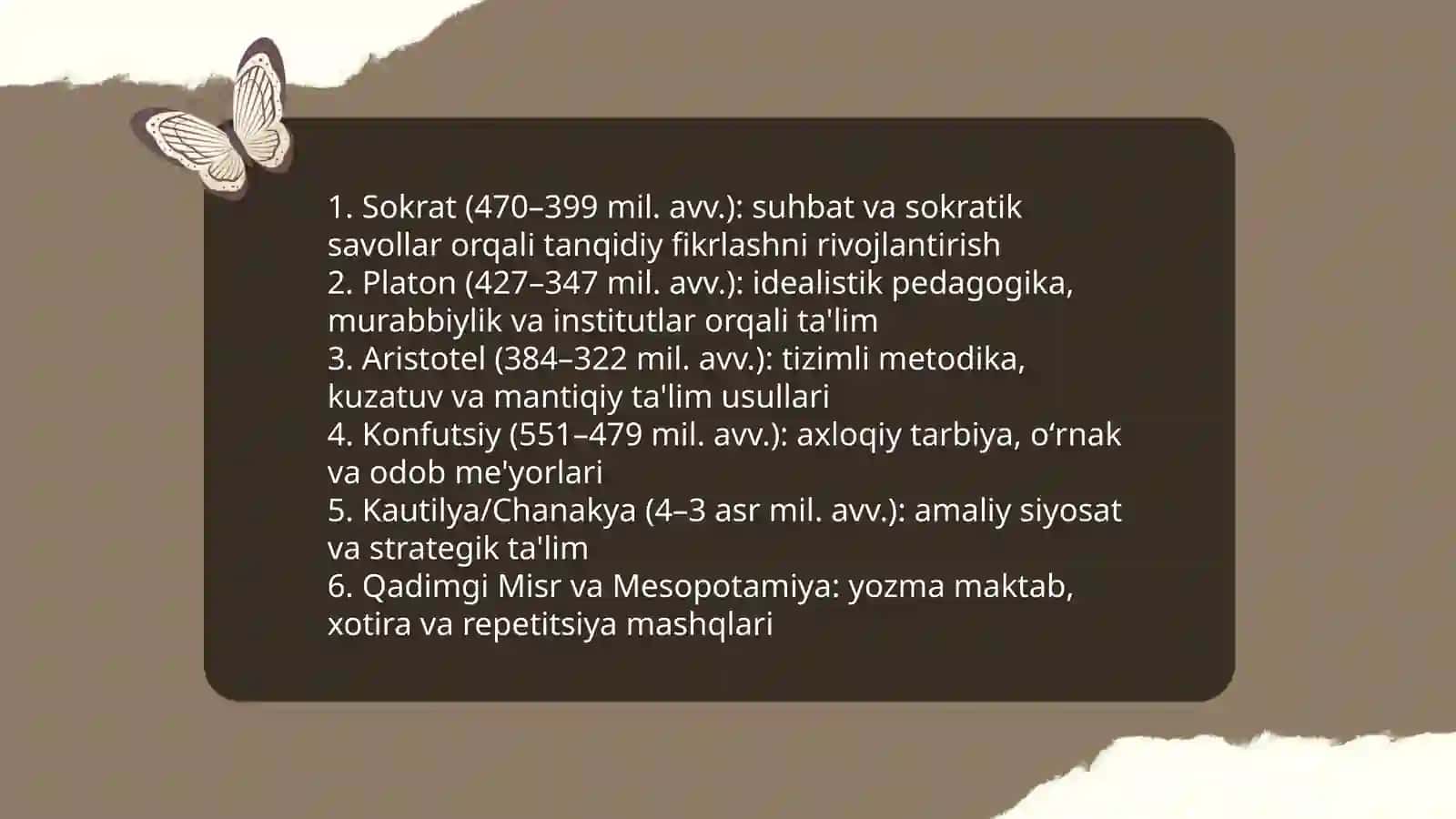 Pedagogik fikr tarixi va maktab amaliyotida oʻqituvchi mahorati masalalari 3
