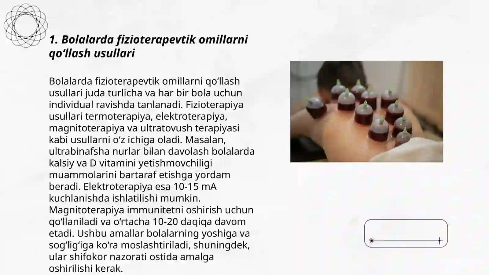 Fizioterapevtik omillar bilan bolalarni davolash 3