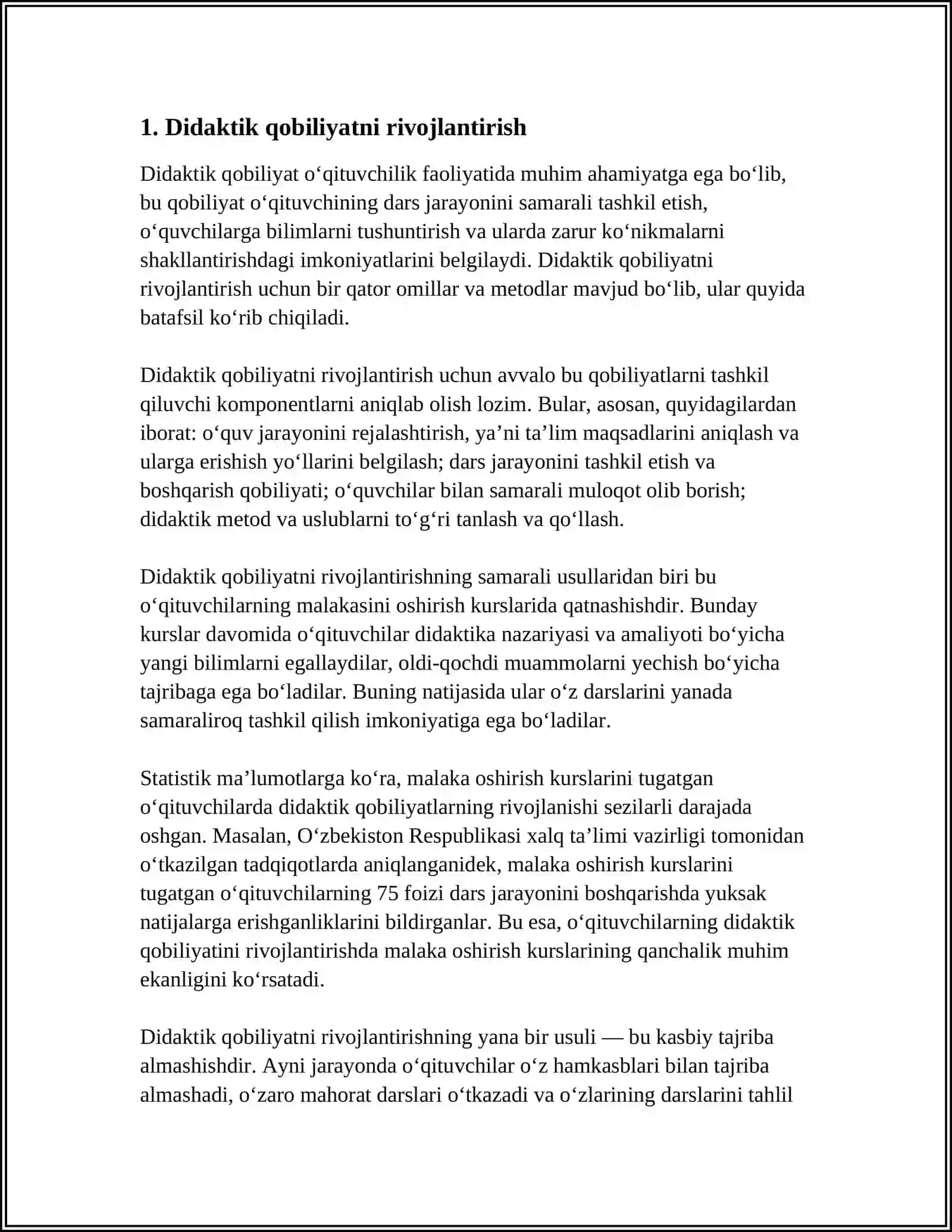 OʻQITUVCHI PEDAGOGIK QOBILIYATINING RIVOJLANTIRISH FUNKSIYALARI 3