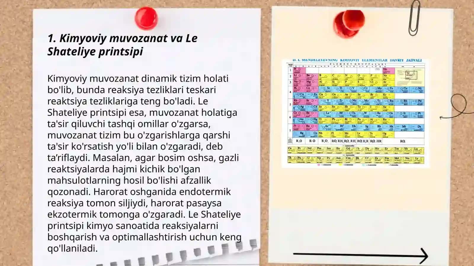 Kimyoviy muvozanat va unga tasir etuvchi faktorlar 3