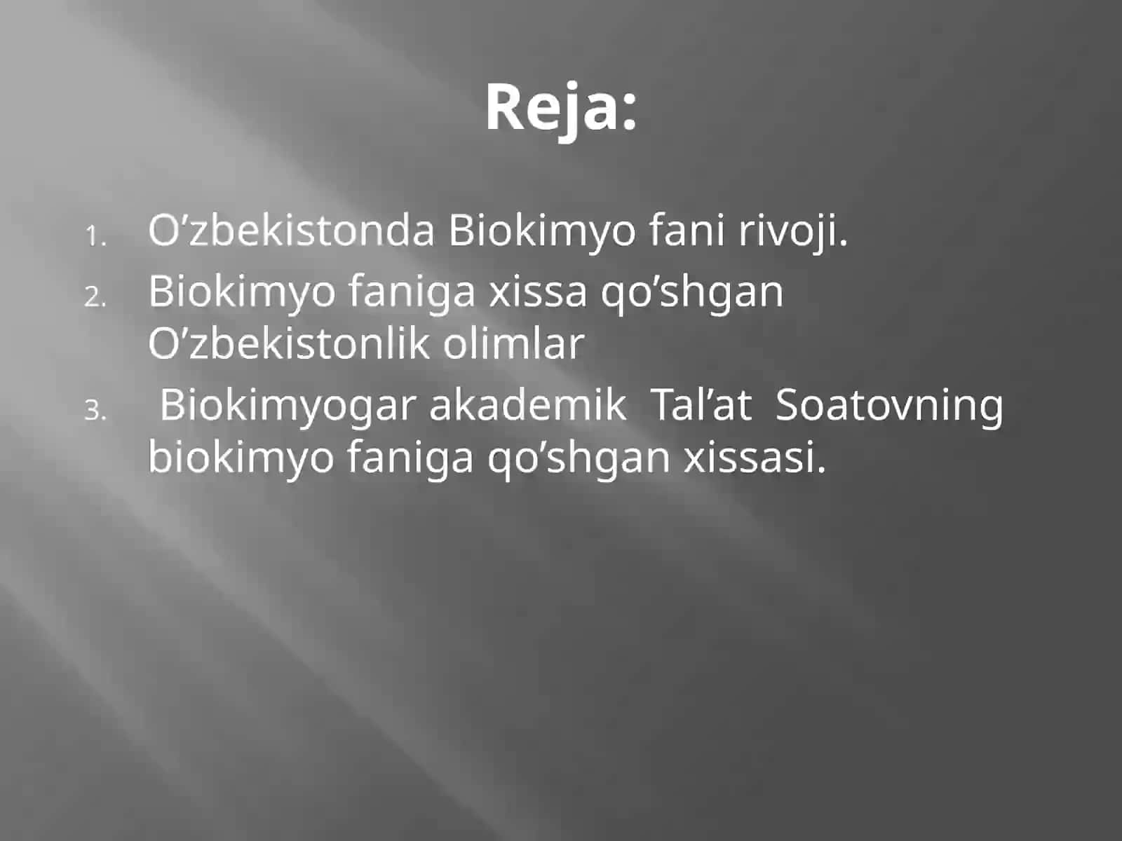 O'zbekistondagi Kimyogar Olimlarning Biokimyo va Kimyo Faniga Qo'shgan Xissalari 3