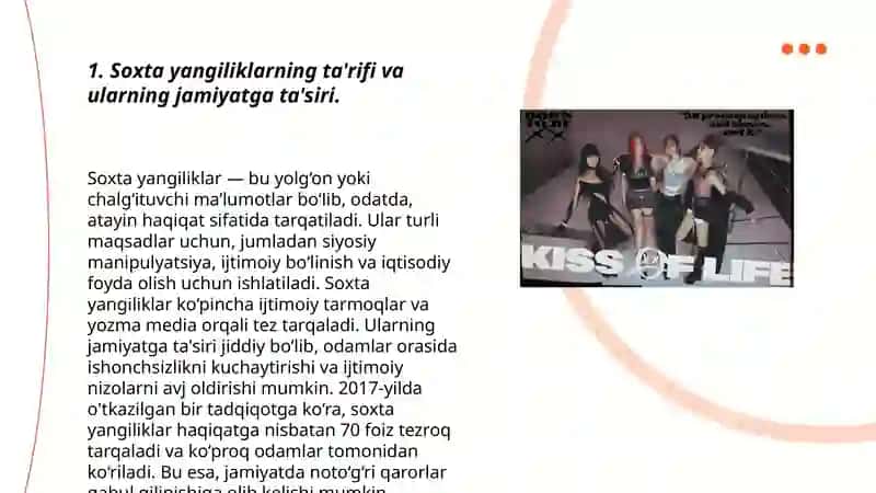 Soxta yangiliklarga qarshi kurashishda media savodxonlikning o'rni qanday va 3