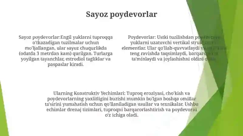 Poydevorlar Va Ularning Konstruktiv Yechimlari 3