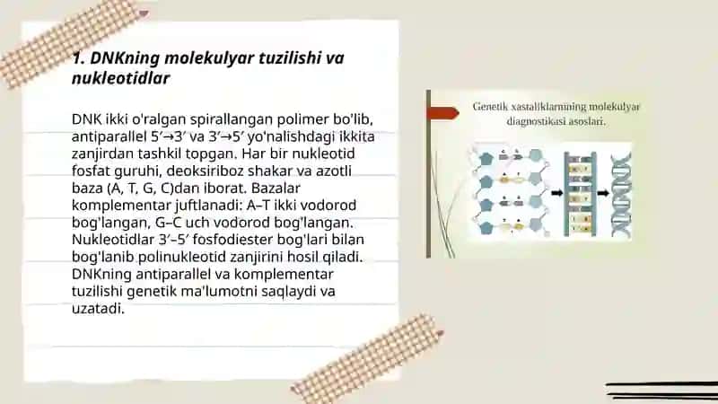 Irsiyatning molekulyar asoslari 3