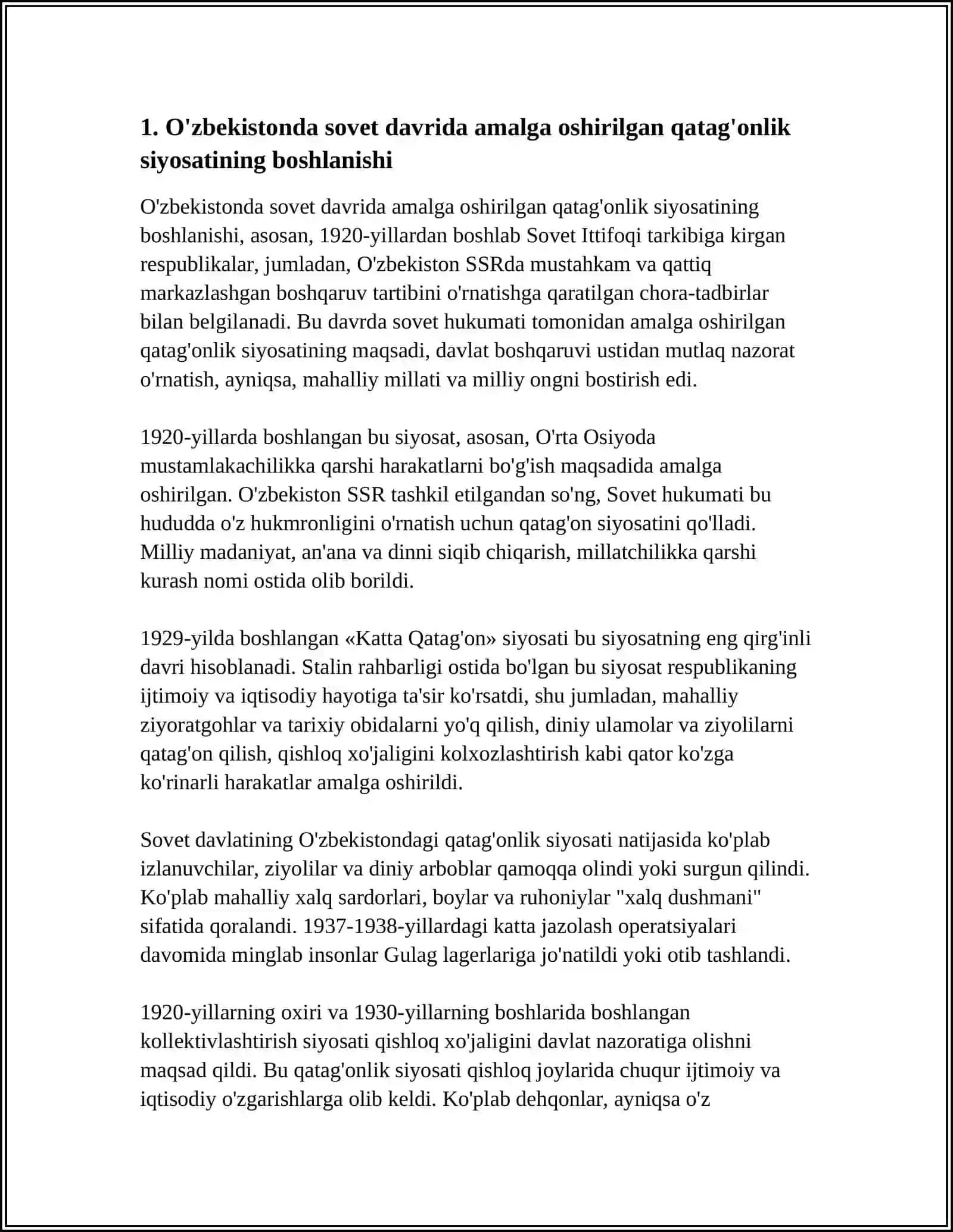 O'ZBEKISTONDA AMALGA OSHIRILGAN QATAG’ONLIK SIYOSATI 3
