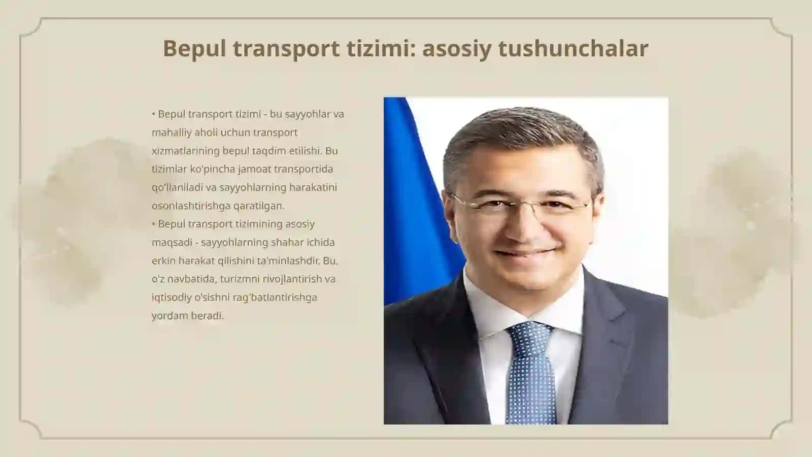 Bepul transport tizimi: turizmni rivojlantirish vositasimi 3