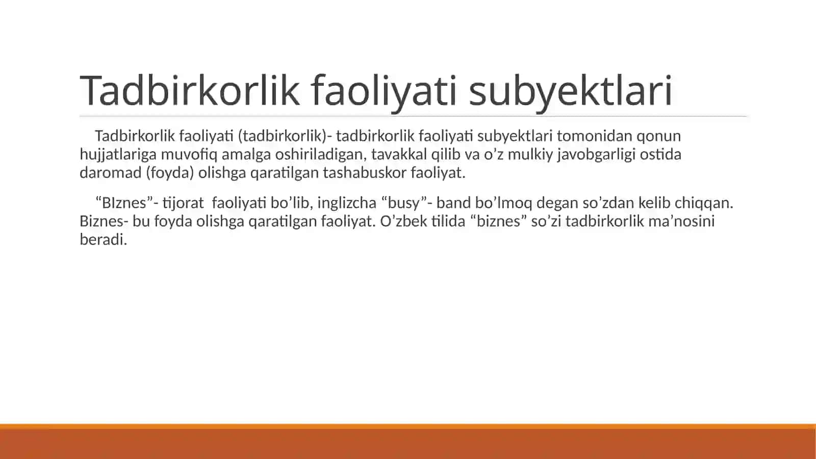 Tadbirkorlik faoliyatida biznes-rejaning ahamiyati 3