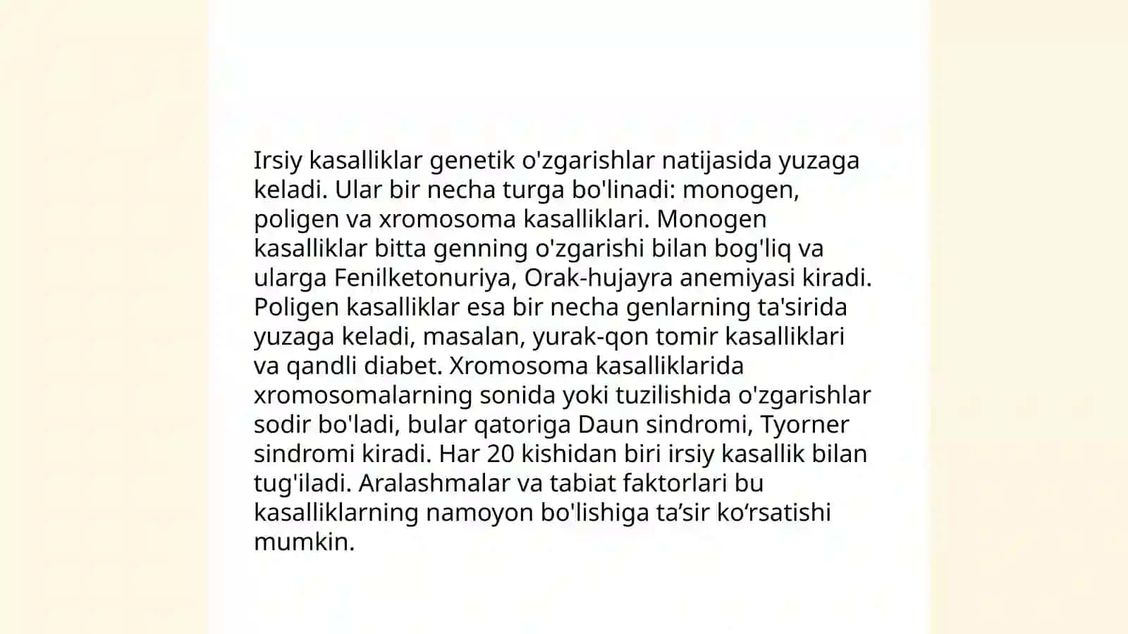 Irsiy kasalliklar 3