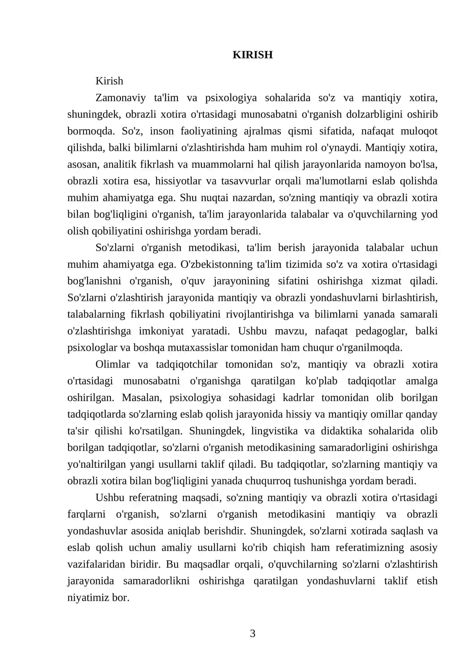So'z - mantiqiy va obrazli xotirani oʻrganish metodikasi 3