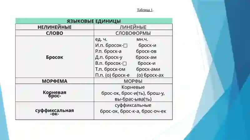 Особенности морфем и их вариантов в организации слова 3