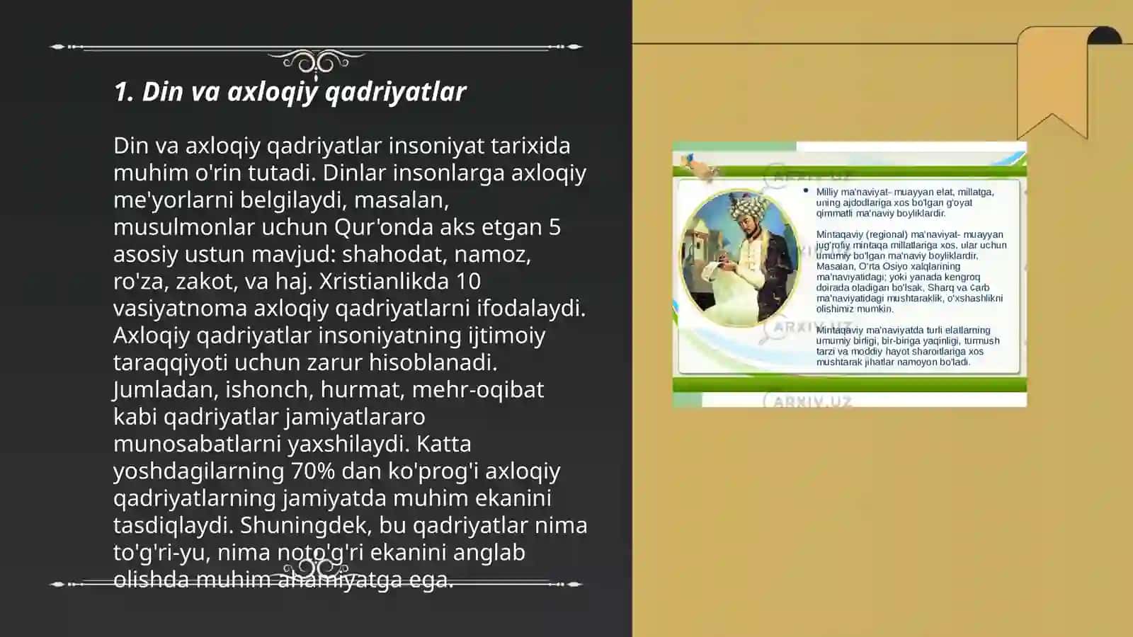Din va ma'naviyat axloq va san'at masalalari 3