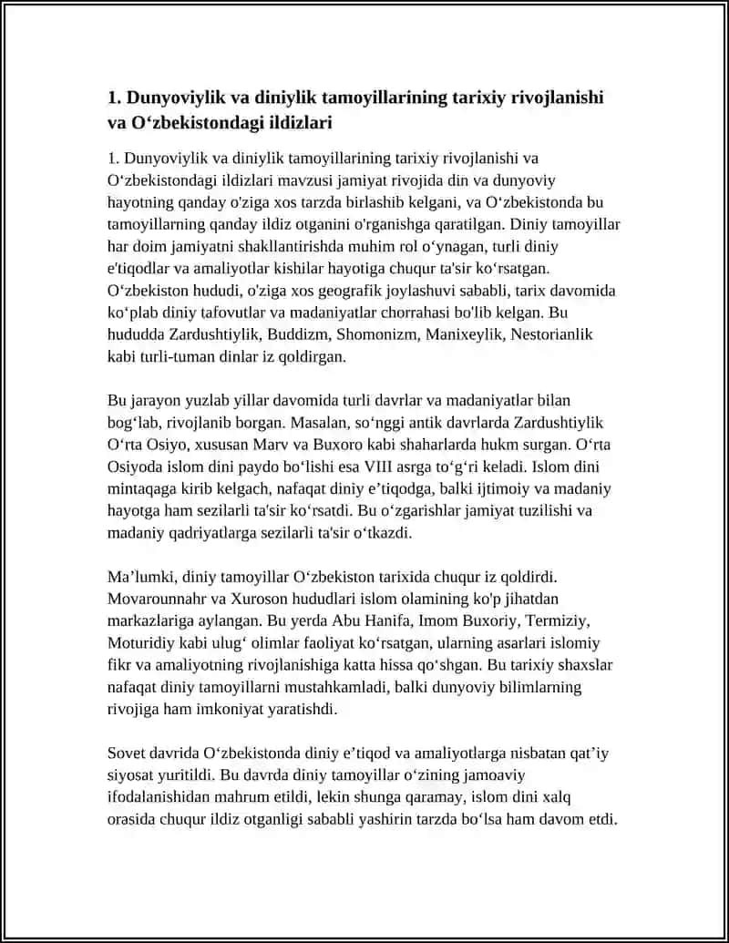 DUNYOVYLIK VA DINIYLIK TAMOYILLARINING JAMIYAT RIVOJIDAGI OʻRNI 3