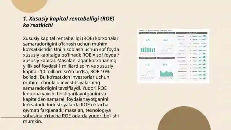 Xususiy kapital bilan bog’liq bo'lgan moliyaviy koeffitsientlar tahlili 3