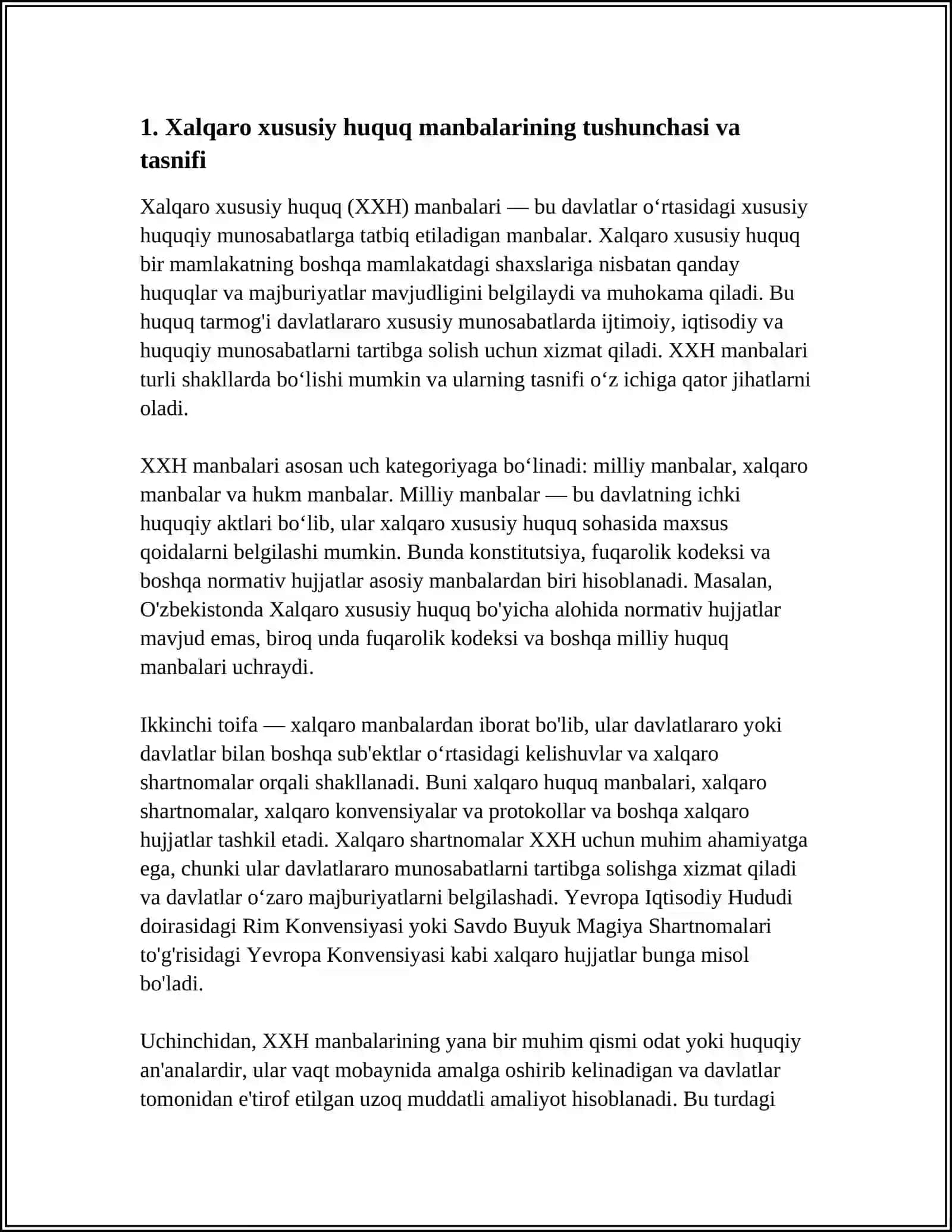 XALQARO XUSUSIY HUQUQ MANBALARI 3