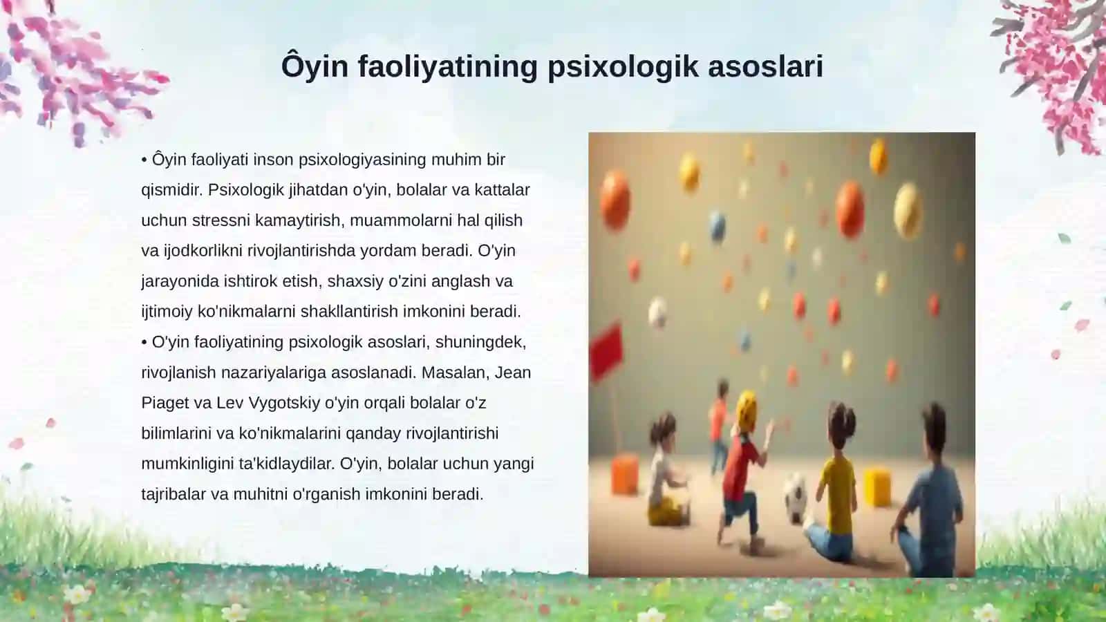 Ôyin faoliyatining nazariy asoslari 3