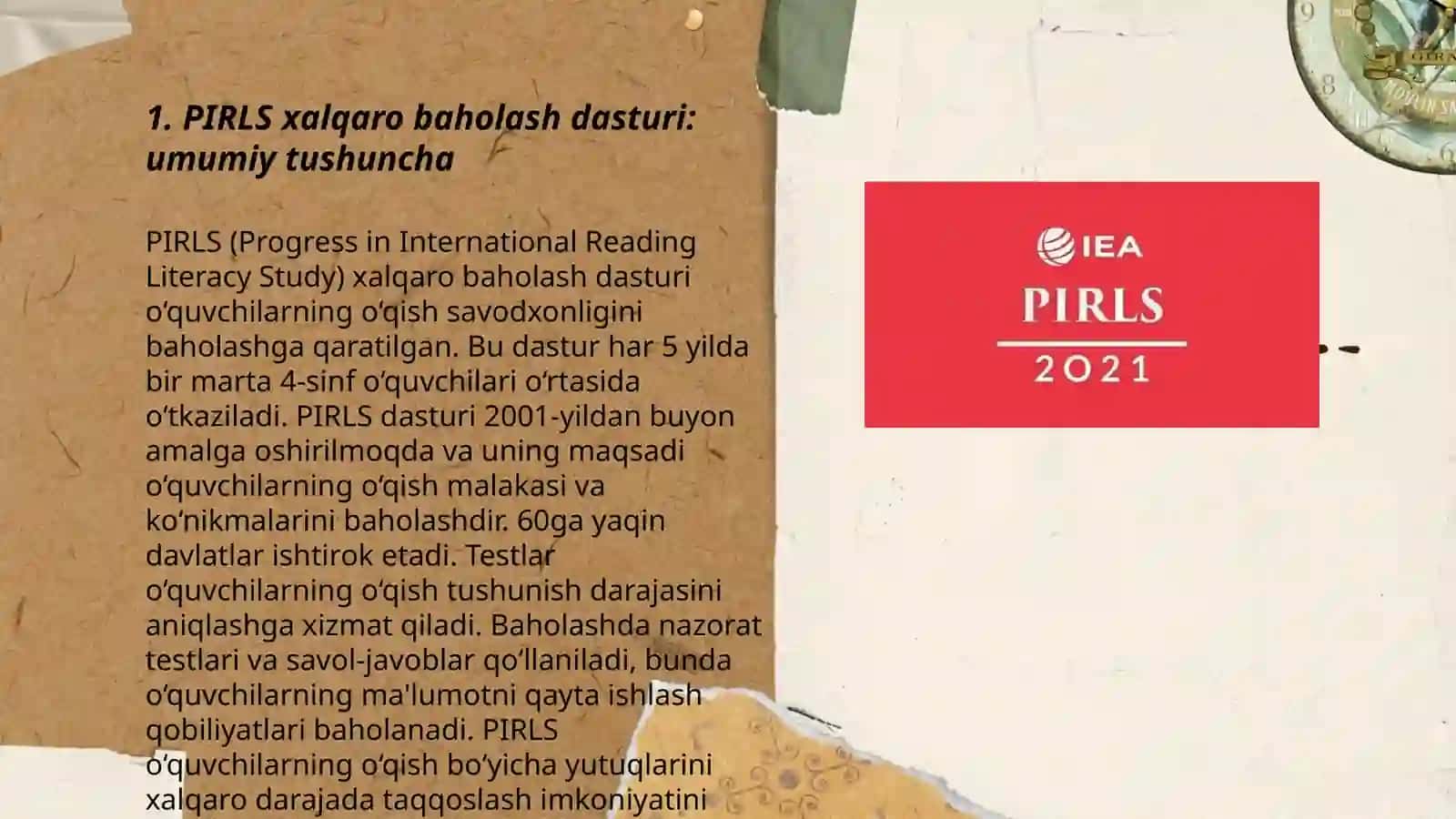 PIRLS xalqaro baholash dasturi asosida zamonaviy darslarni loyihalash 3