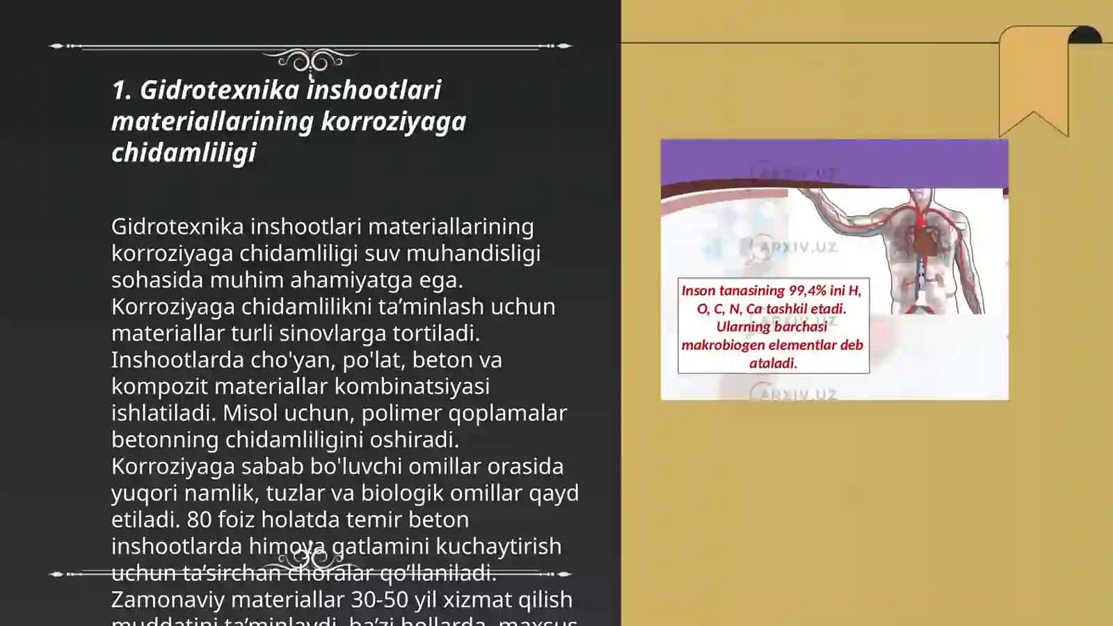 Gidrotexnika inshootlari elementlarning korroziyasi va sirtlarini oʻsishiga qarshi kurashish 3