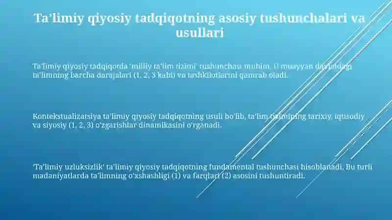 Qiyosiy pedagogika fanining tadqiqot metodlari 3
