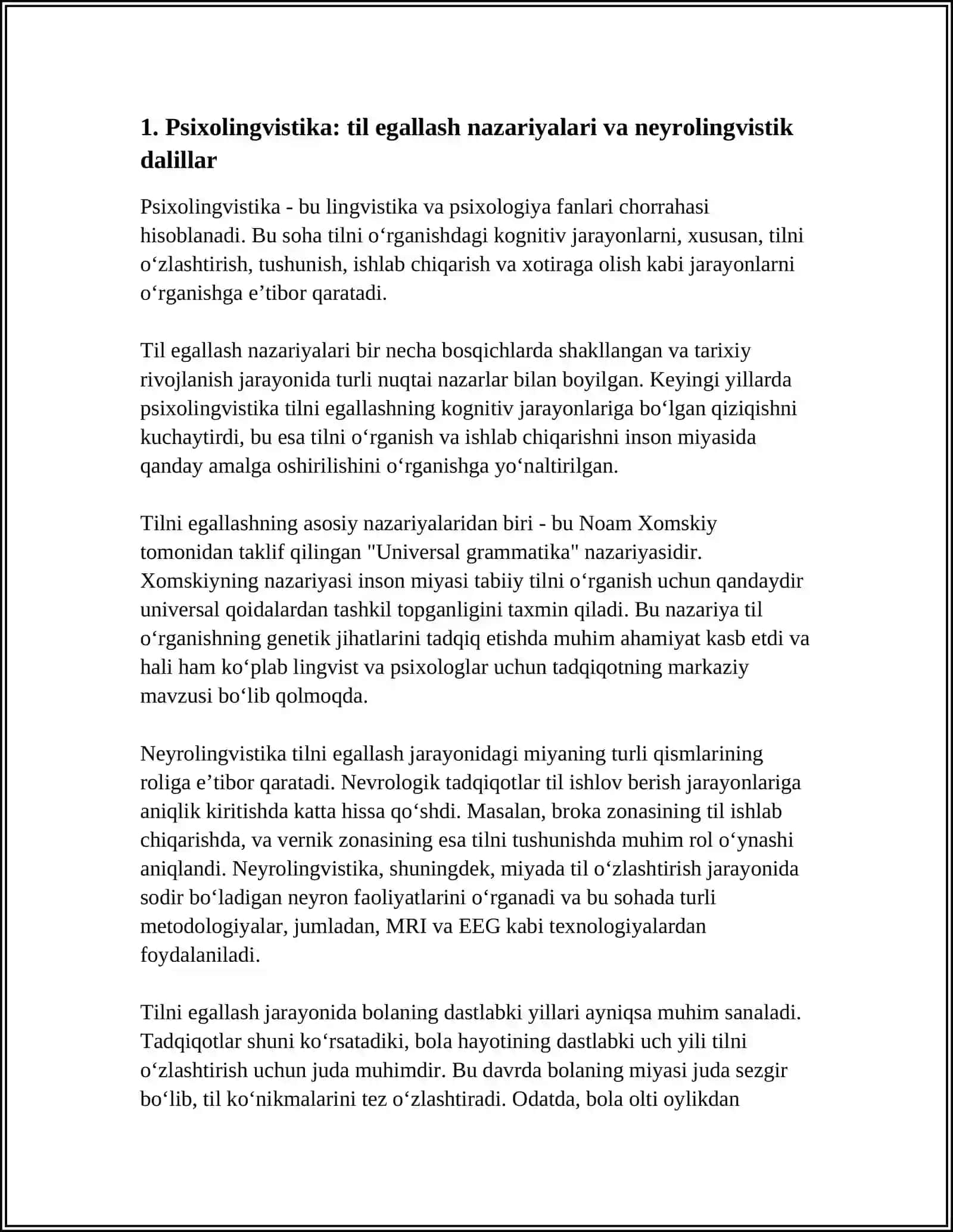 PSIXOLINGVISTIKANING VA NEYROLINGVISTIKA 3
