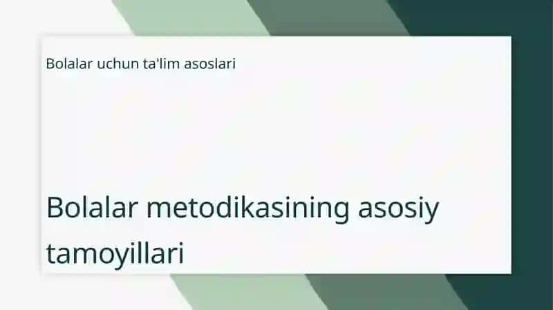 Bolalar metodikasi 3