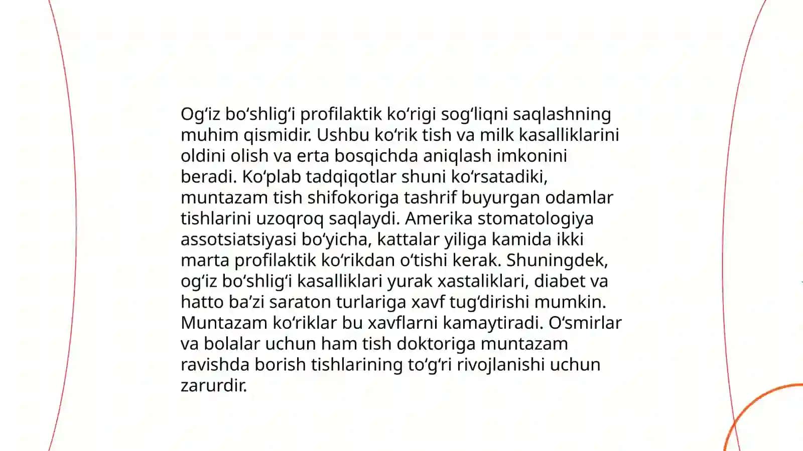 Ogʻiz boʻshligʻi profilaktik koʻrigini oʻtkazish usullari 3