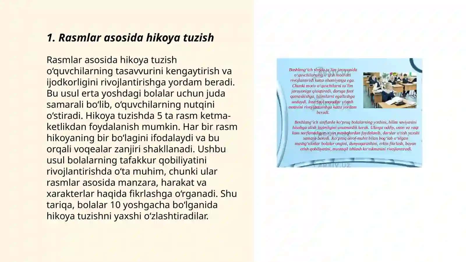 Rasmlar asosida hikoya tuzish 3
