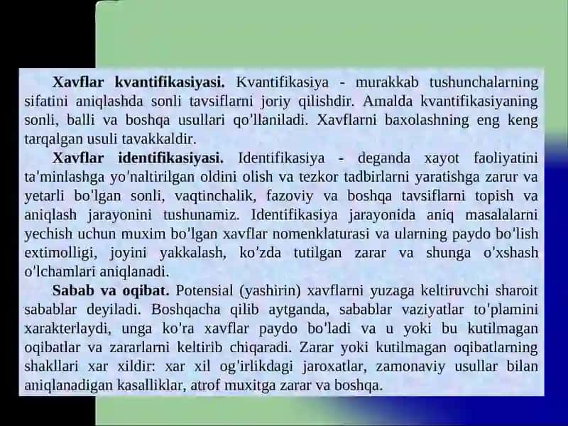 XAVFSIZLIK MUAMMOLARI 3