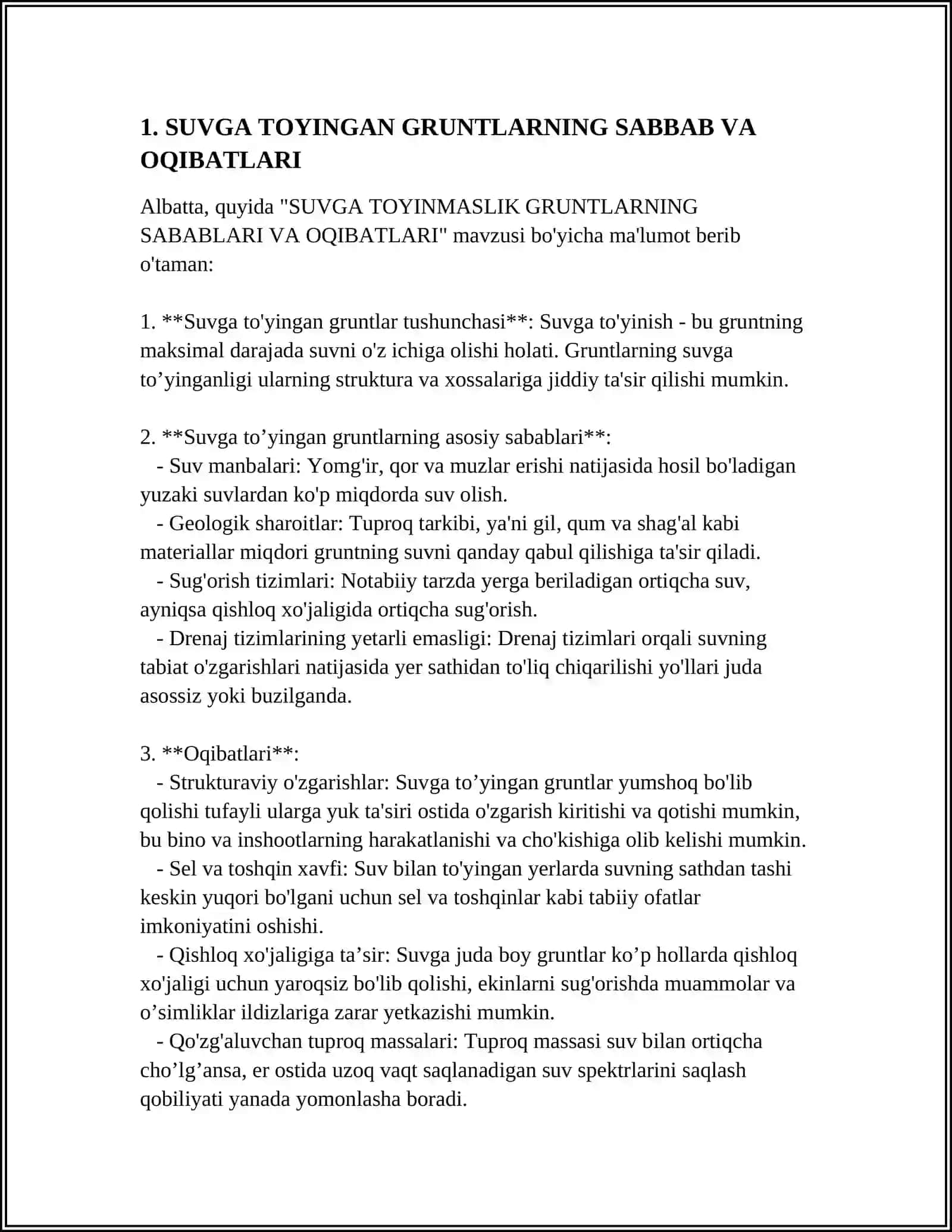 SUVGA TOYINGAN GRUNTLARNING ZILZILA TA'SIRIDA QUYQALANISHI 3
