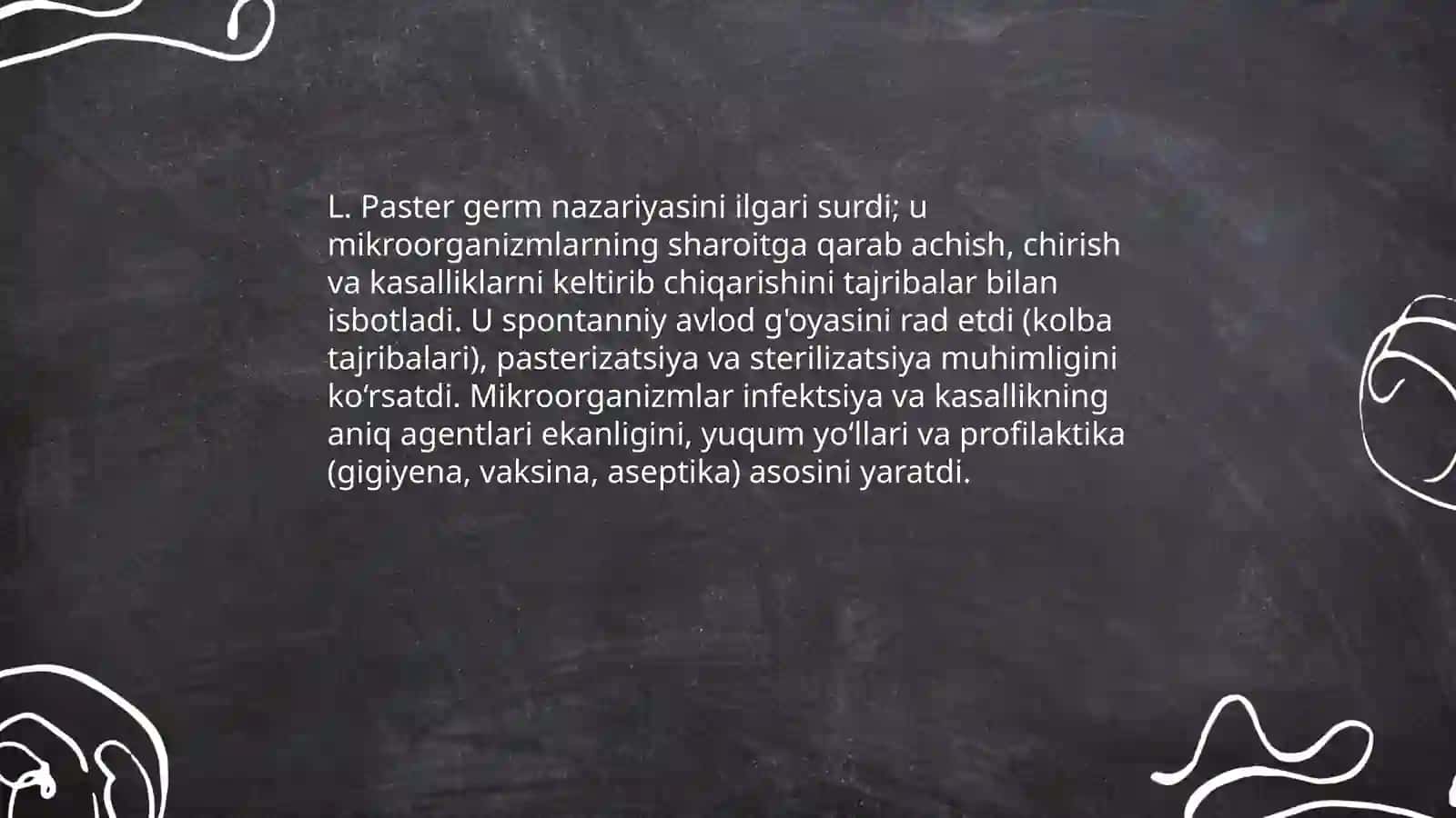 Mikrabiologiyani rivojlanishiga L. Paster va R. Kox ishlari 3