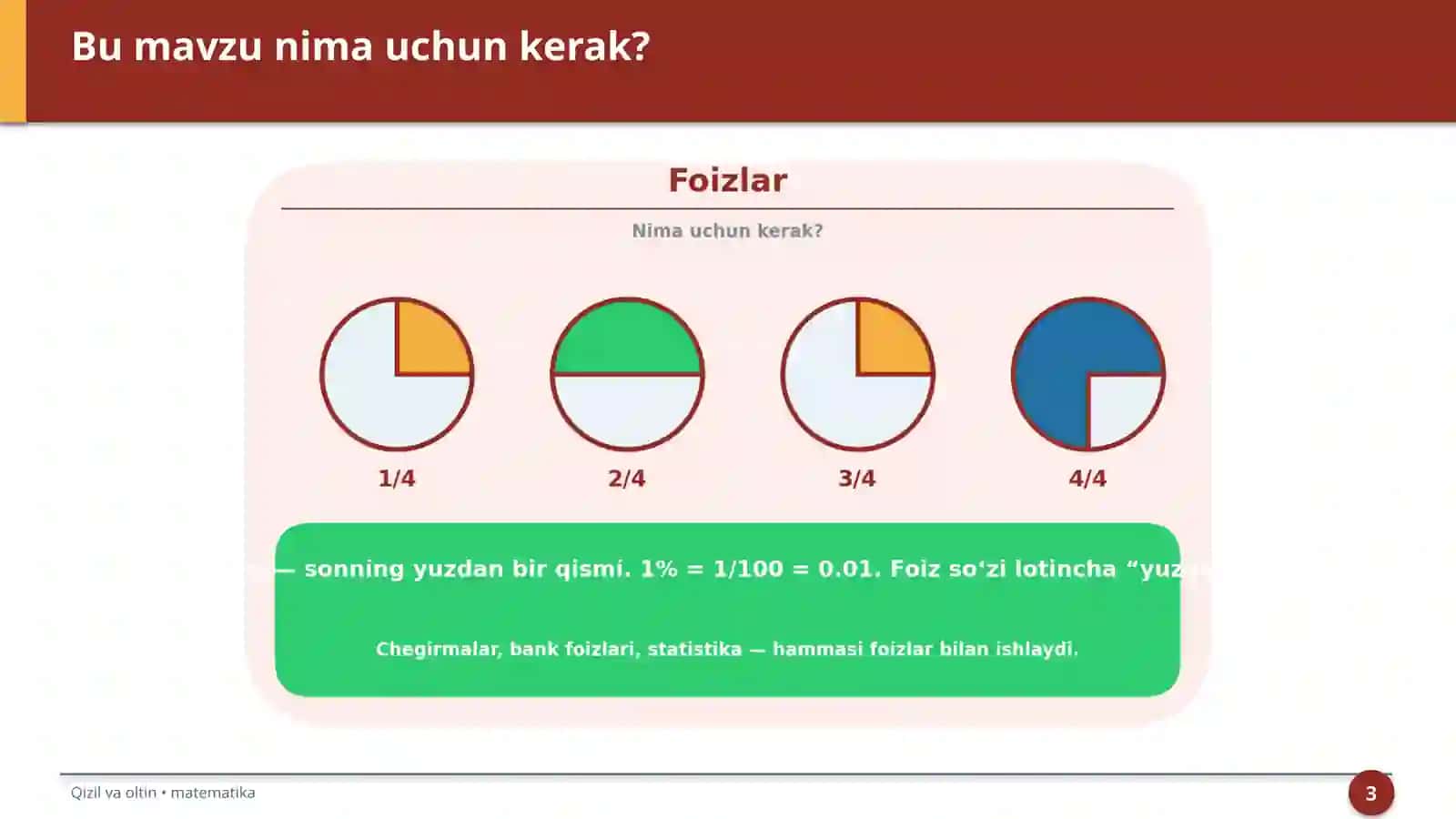 Foizlar 3