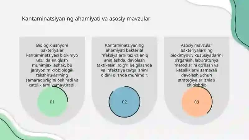Biologik ashyoni bakteriyalar kantaminatsiyasi biokimyo usulida aniqlash 3