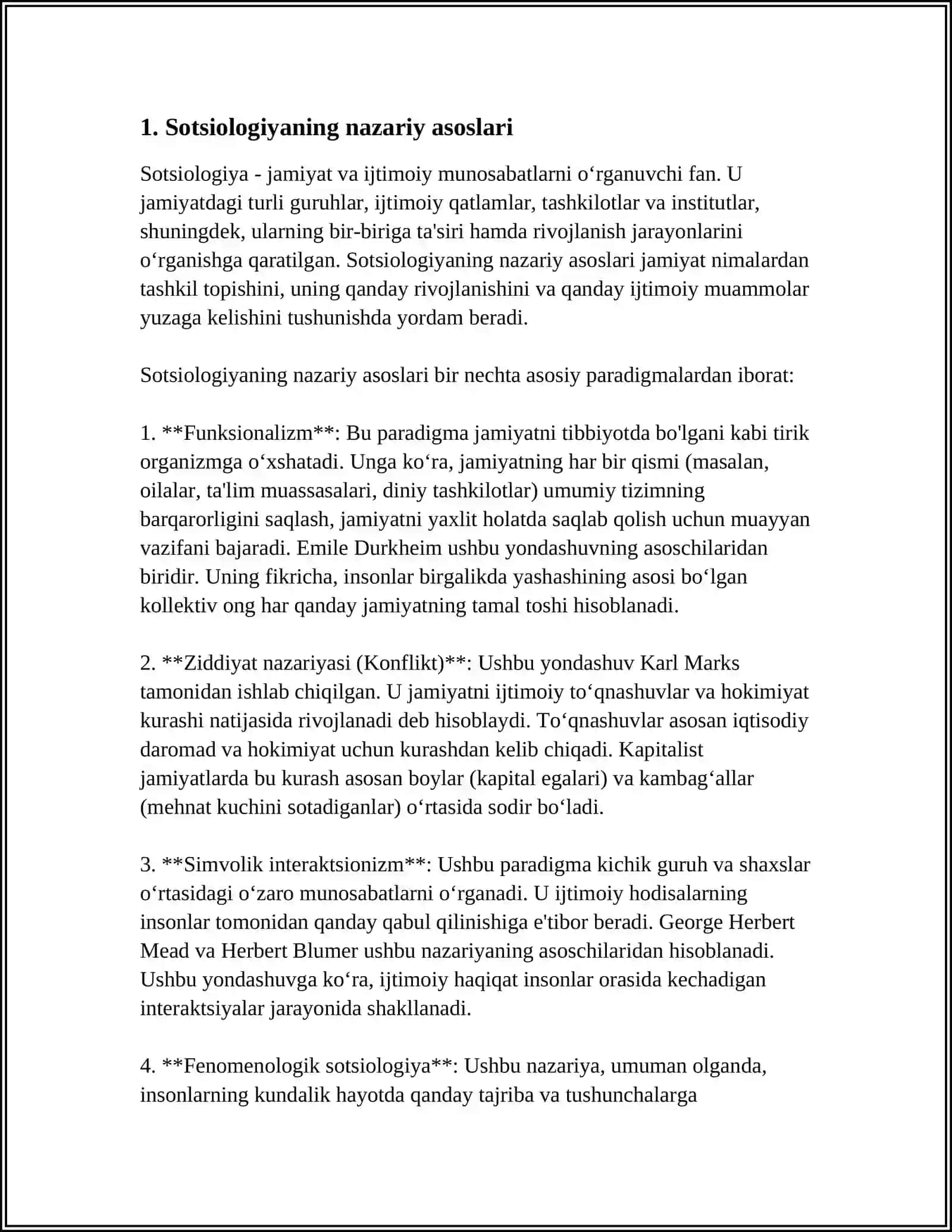 Sotsiologiyaning nazariy asoslari 3