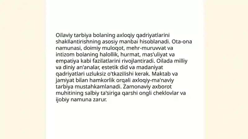 Oʻsib kelayotgan avlodni axloqiy – ma’naviy va estetik tarbiyalash 3