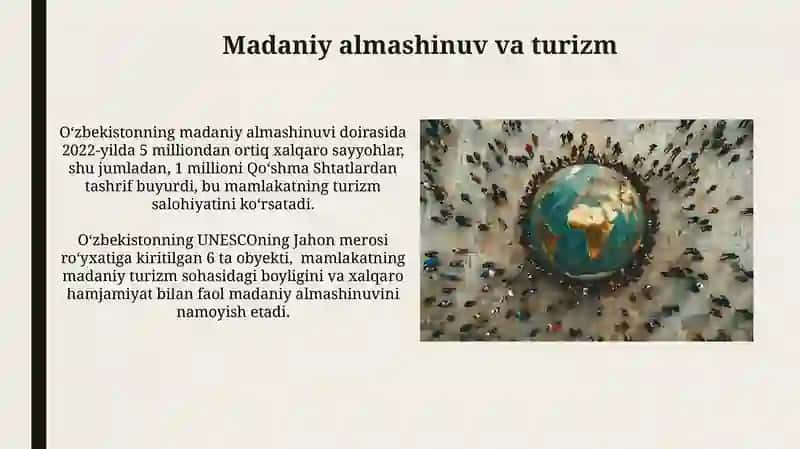 Madaniy almashinuv va turizm 3