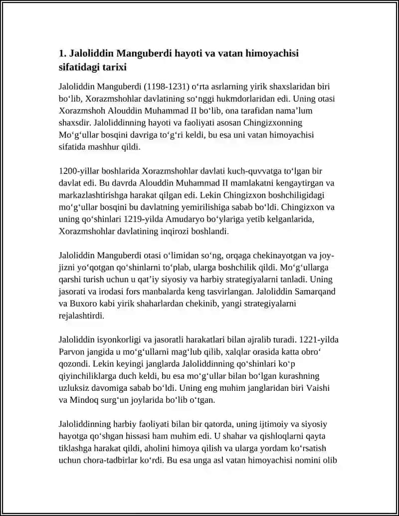 JALOLIDDIN MANGUBERDI VATAN HIMOYACHISI 3