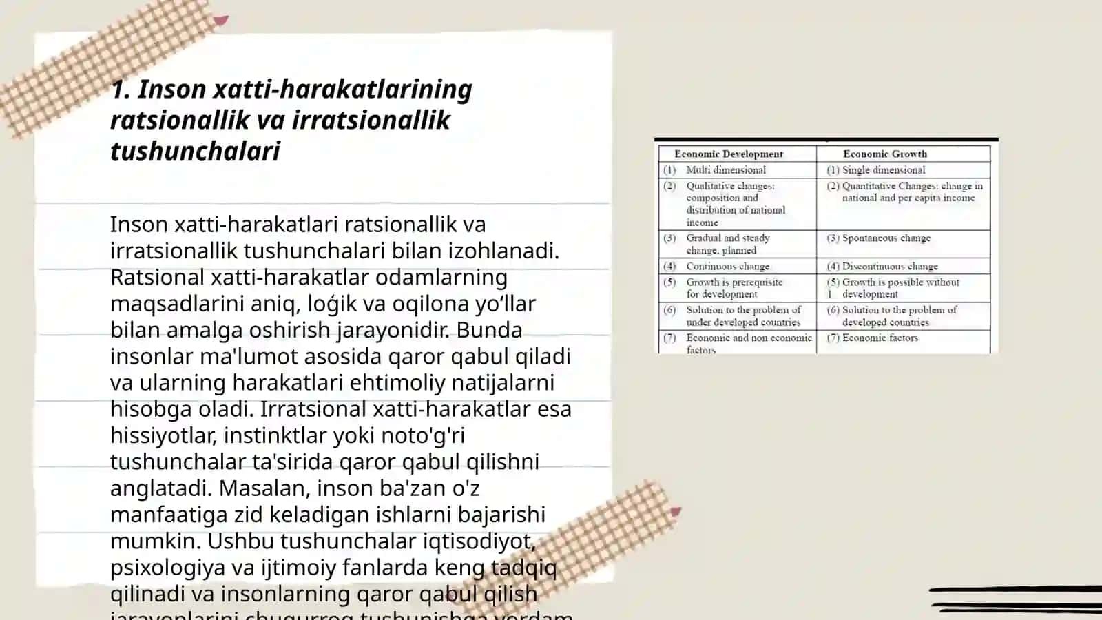 Iqtisodiy nazariya va iqtisodiy psixologiyada inson xatti-harakatlarining ratsionalligi va irratsionalligi tushunchalari 3