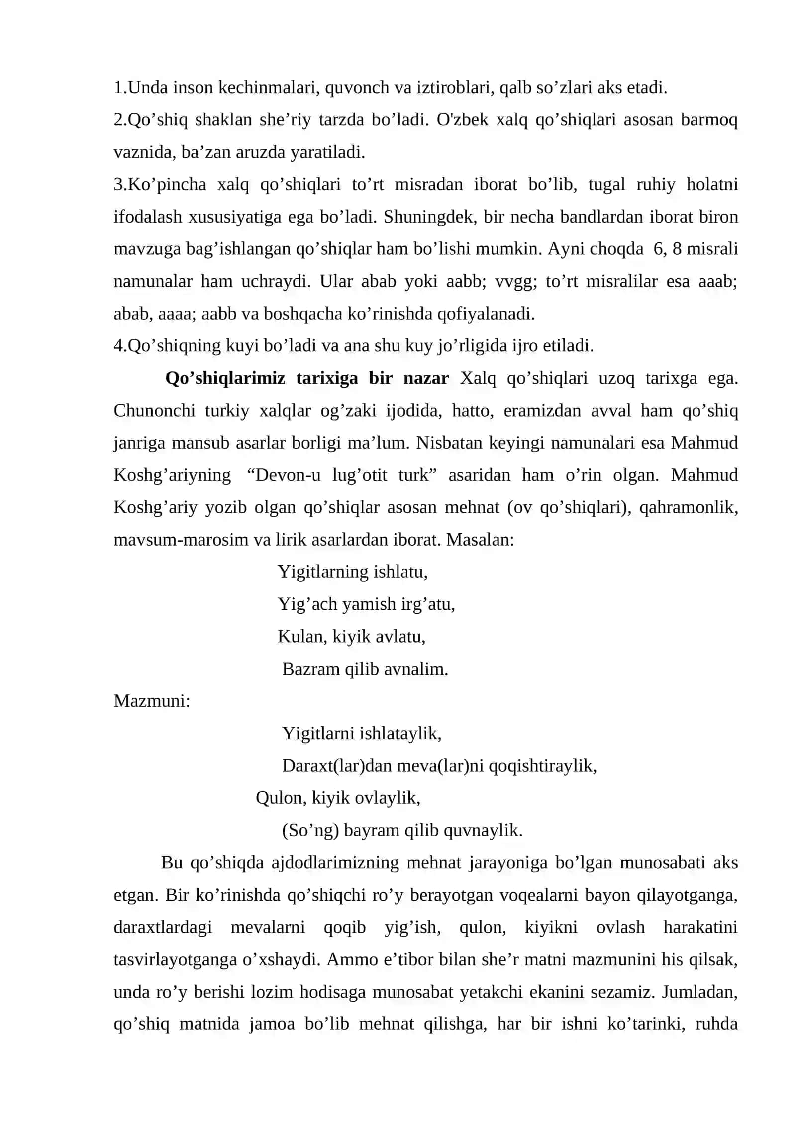 O'ZBEK XALQ QO'SHIQLARI MUSIQA DARSLARIDA AHAMIYATI 3