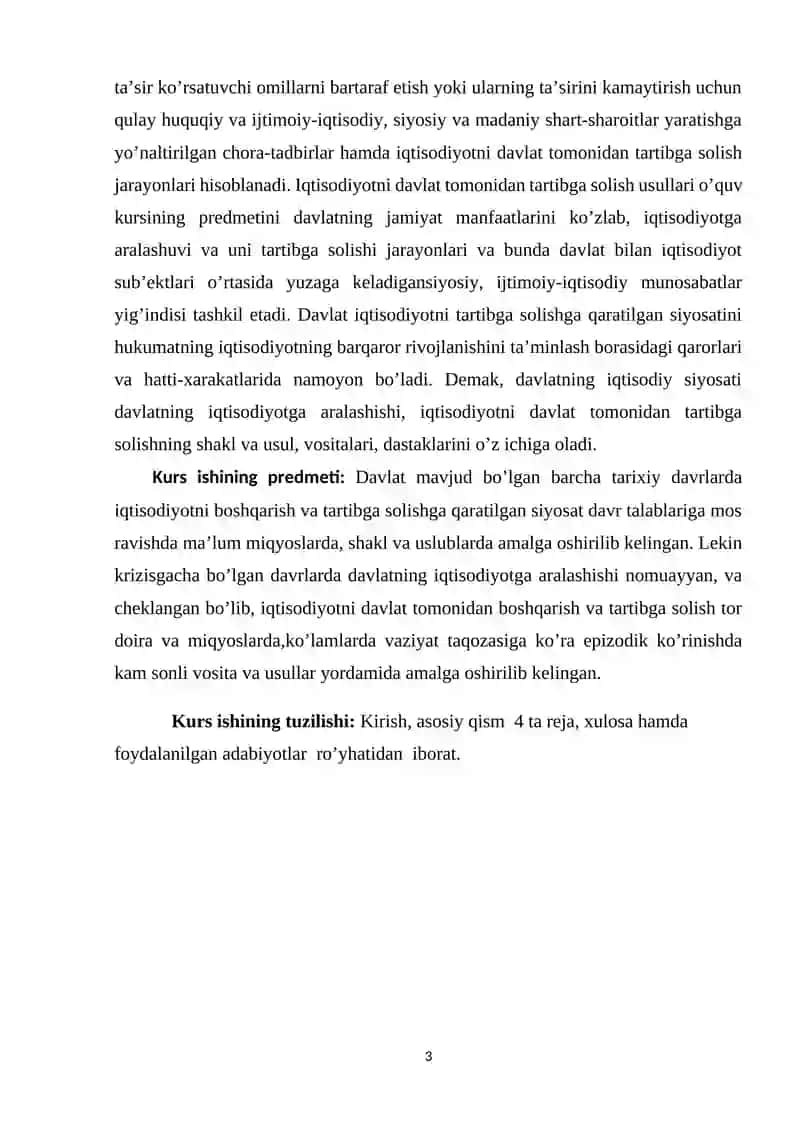 Iqtisodiyotni davlat tomonidan tartibga solishning xorijiy mamlakatlar tajribasi 3