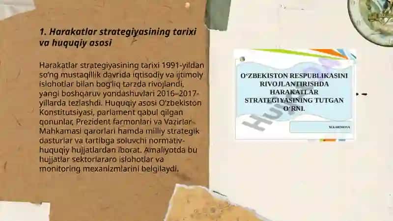 O’zbekistoning rivojlantirishda xarakatlar strategiyasining tutgan o’rni 3