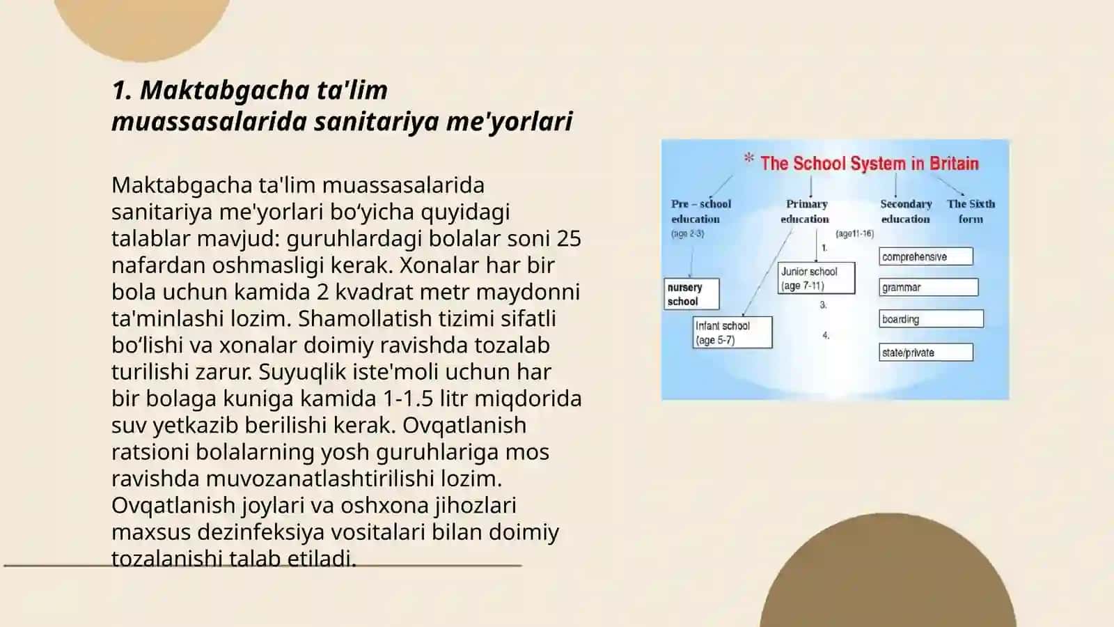 Maktabgacha ta'lim muassasalari loyihasini sanitar-gigienik ekspertiza qilish tizimi 3