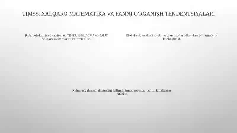 Xalqaro Baholash Dasturlari 3