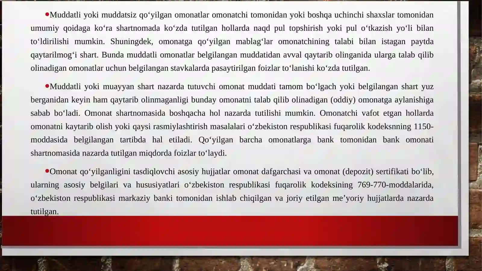 AHOLI OMONATLARI VA ULAR BO‘YICHA BANK-FONDLARNING MAJBURIYATLARI VA KAFOLATLARI: MAHALLIY VA XORIJIY AMALIYOT 3