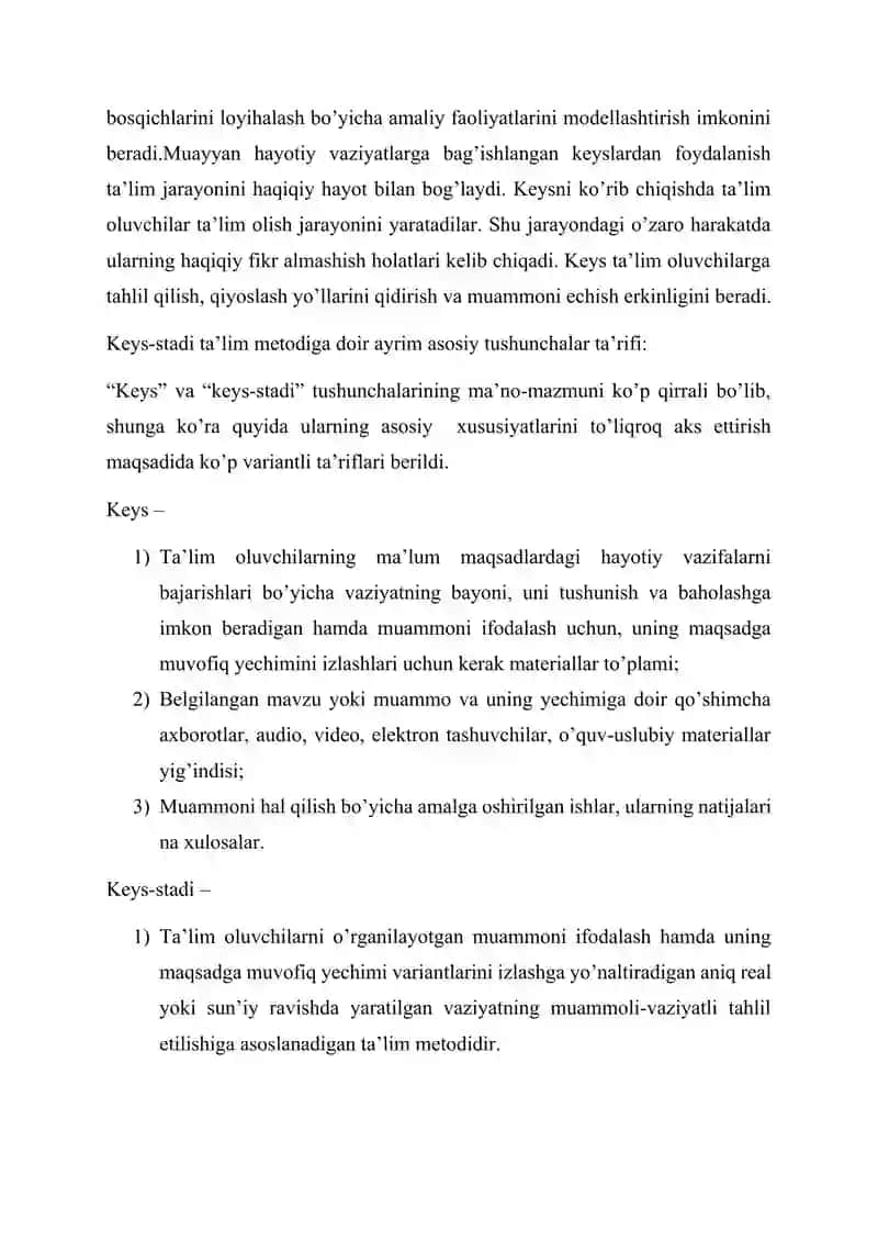 Keys Stadi uslubi referat 3