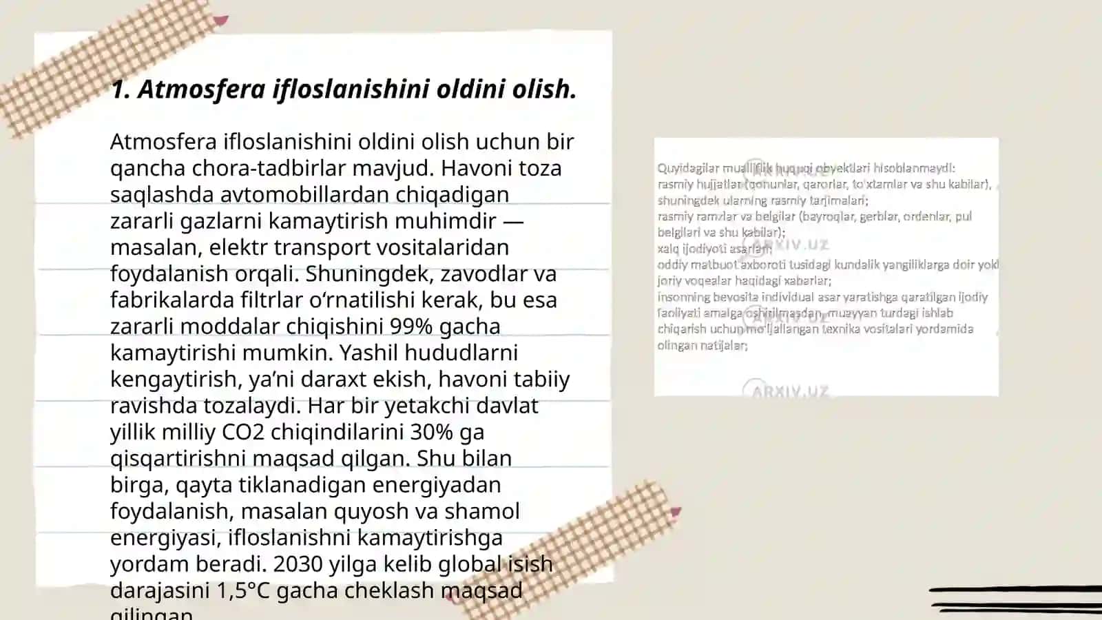 Ekologiya va tabiatni muhofaza qilish 3