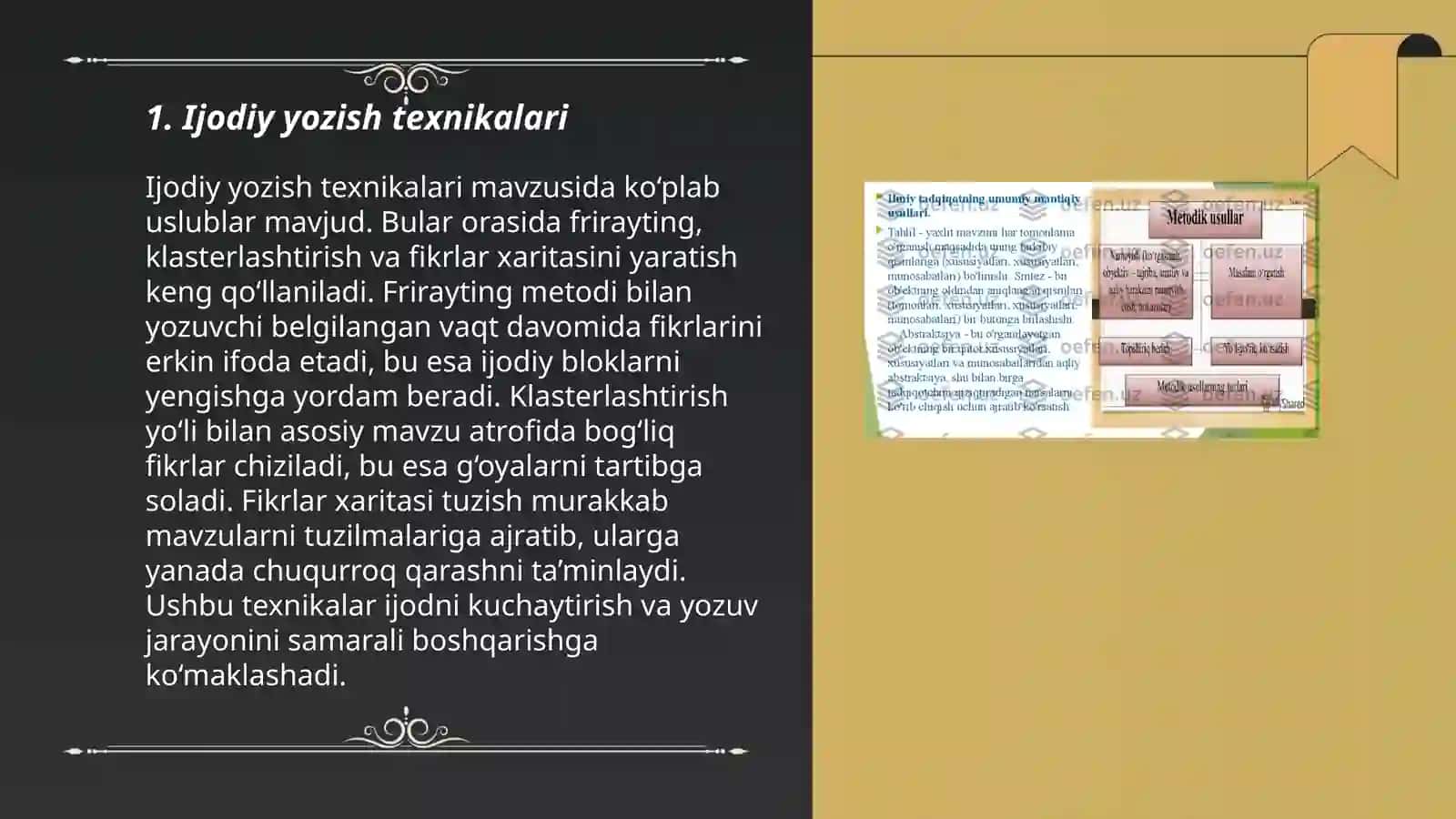 Ijodiy yozish texnikalari 3