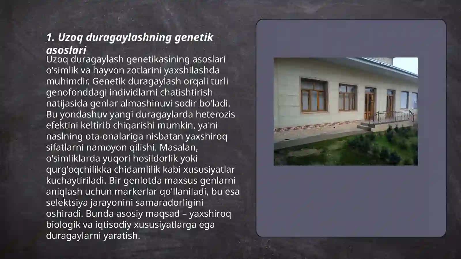 Uzoq duragaylashning seleksiyada ahamiyati 3