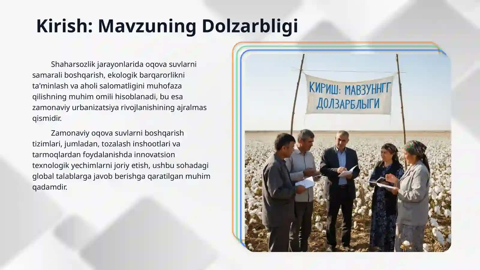 Oqova suvlarni oqizish tarmoqlaridan foydalanish Oqova suvlarni tozalash inshootlarini ishlatish 3
